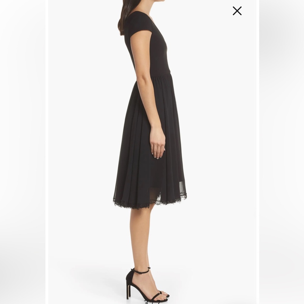 Corey Chiffon Fit & Flare Cocktail Dress Dress the Population - Picture 3 of 11